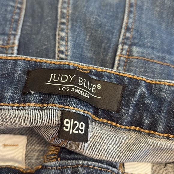 Judy Blue jeans skinny fit button fly tappers to ankle 4 pockets Size 9/29 - Picture 7 of 10
